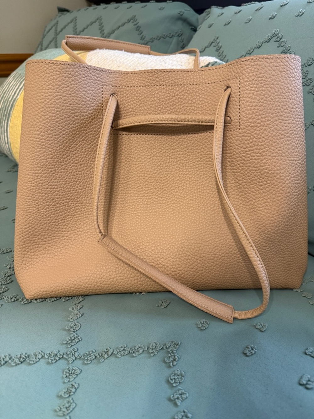 8 Other Reasons Vegan Leather Slouchy Bucket Bag in Stone